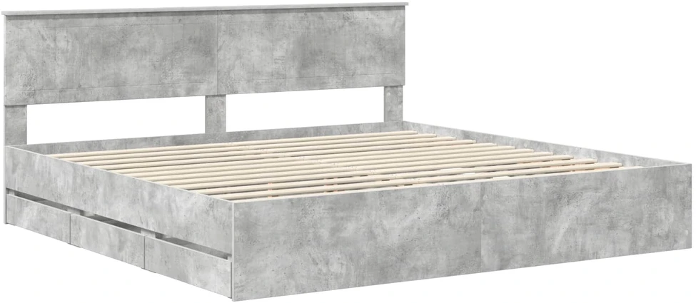 Lovos rėmas Betono pilka 200 x 200 cm Inžinerinė mediena