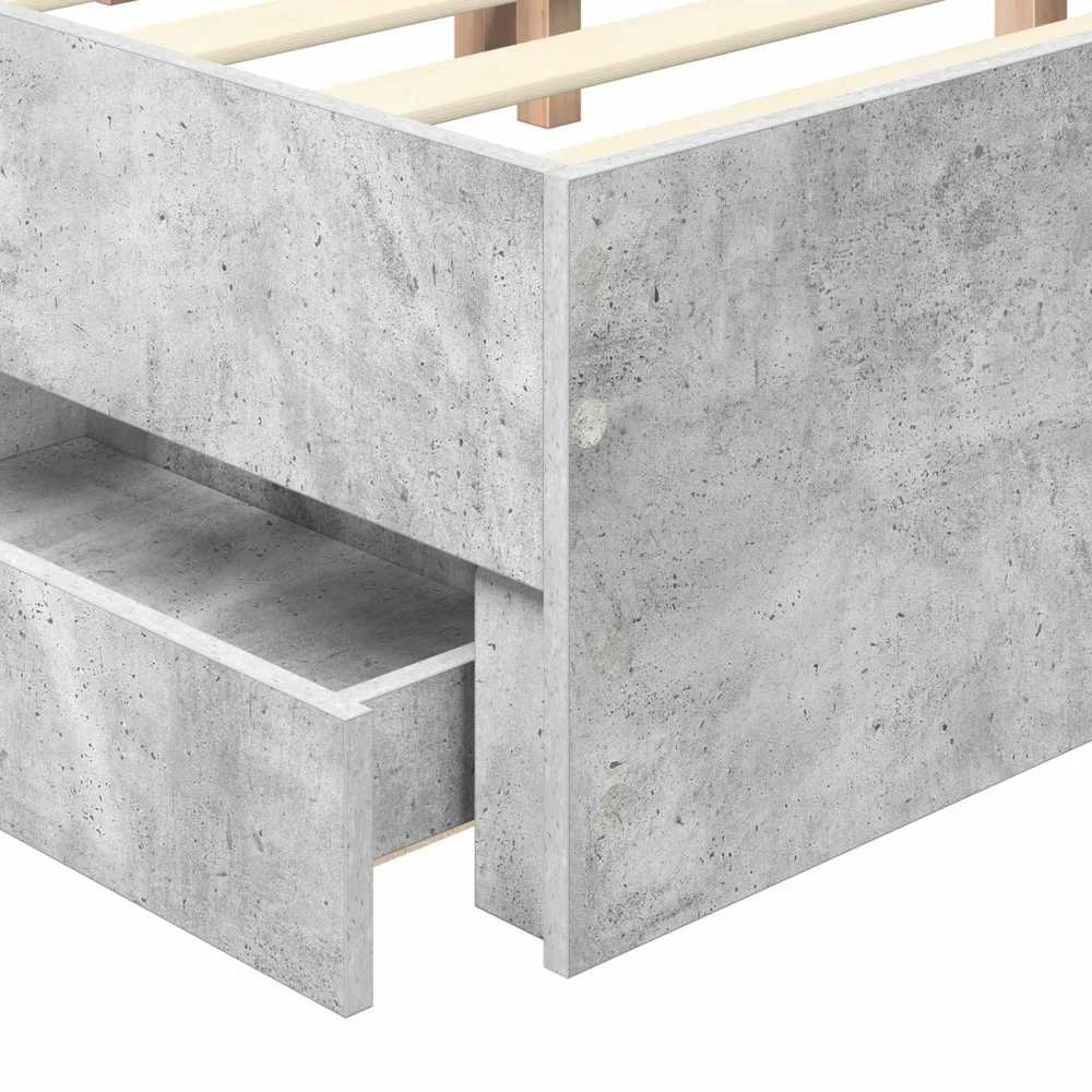 Lovos rėmas Betono pilka 200 x 200 cm Inžinerinė mediena