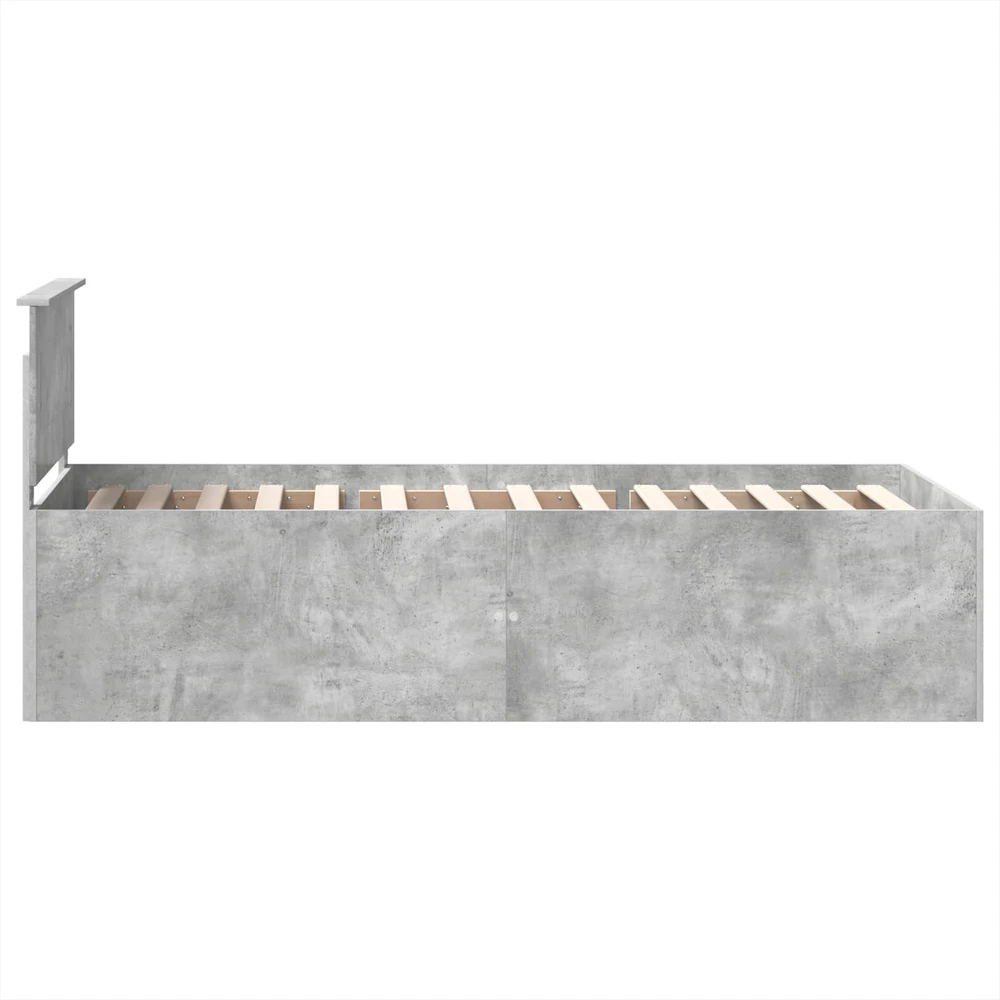 Lova Lovos rėmas Betono pilka 75 x 190 cm Apdirbta mediena