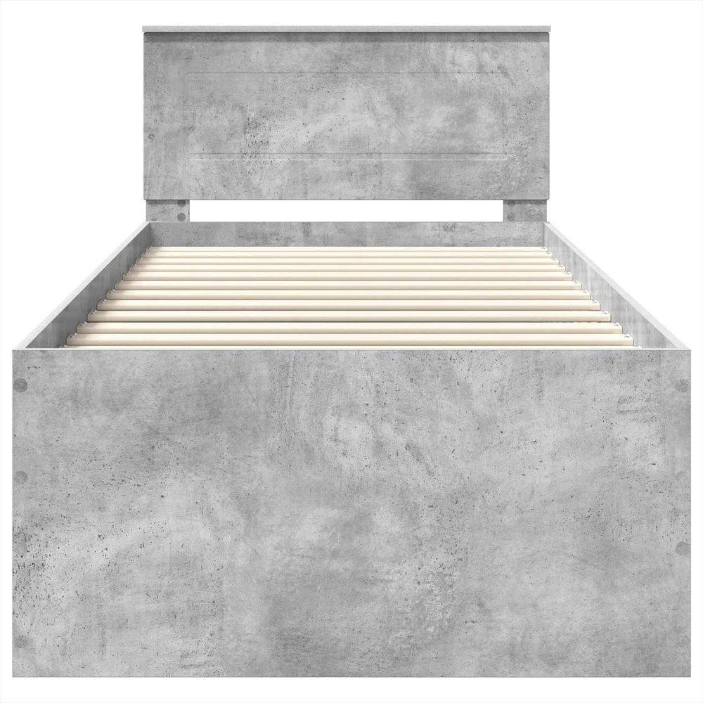 Lova Lovos rėmas Betono pilka 75 x 190 cm Apdirbta mediena
