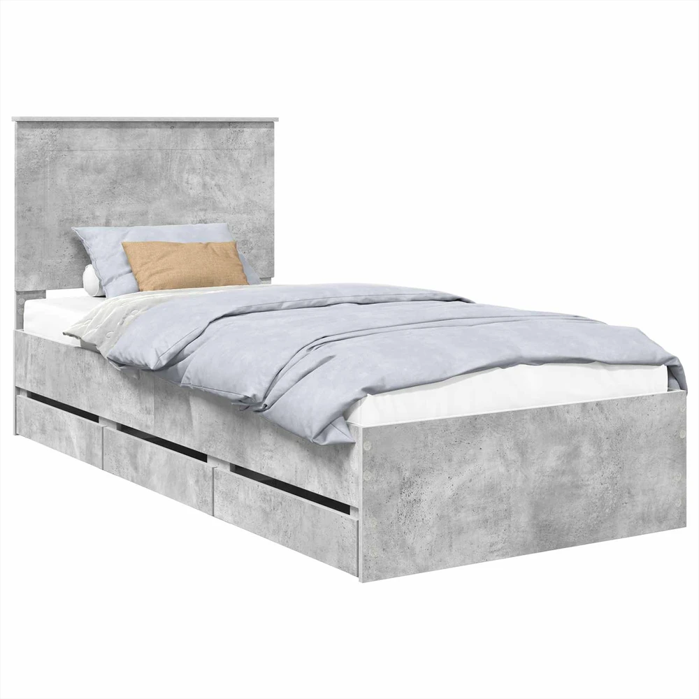 Lova Lovos rėmas Betono pilka 75 x 190 cm Inžinerinė mediena