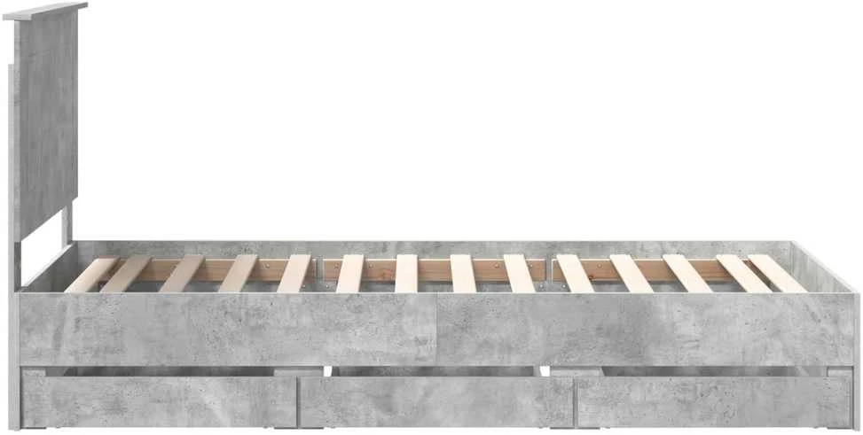 Lova Lovos rėmas Betono pilka 75 x 190 cm Inžinerinė mediena