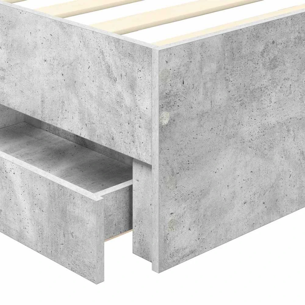 Lova Lovos rėmas Betono pilka 75 x 190 cm Inžinerinė mediena