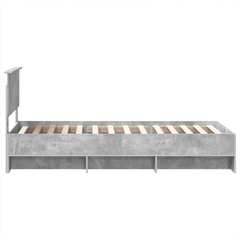 Lova Lovos rėmas Betono pilka 80 x 200 cm Apdirbta mediena