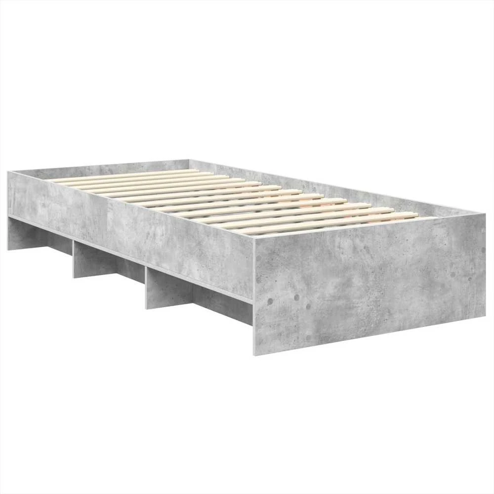 Lova Lovos rėmas Betono pilka 80 x 200 cm Apdirbta mediena