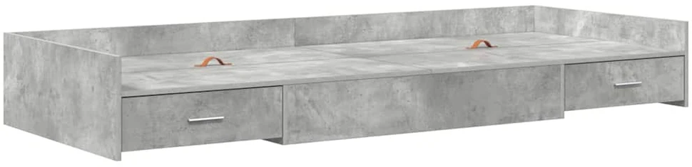Lova Lovos rėmas Betono pilka 80 x 200 cm Apdirbta mediena