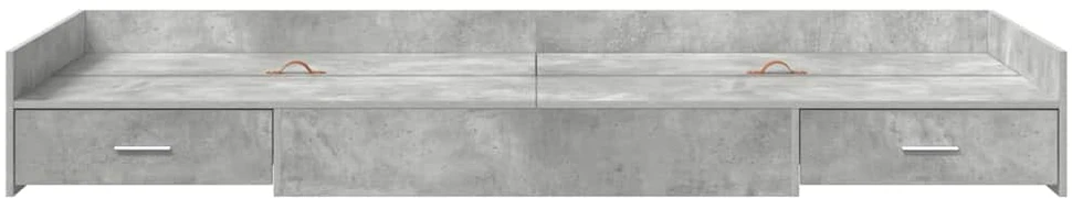 Lova Lovos rėmas Betono pilka 80 x 200 cm Apdirbta mediena