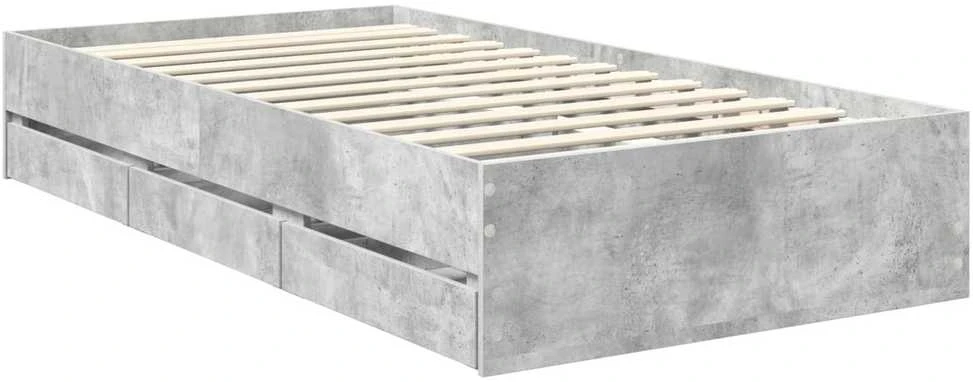 Lova Lovos rėmas Betono pilka 90 x 200 cm Inžinerinė mediena