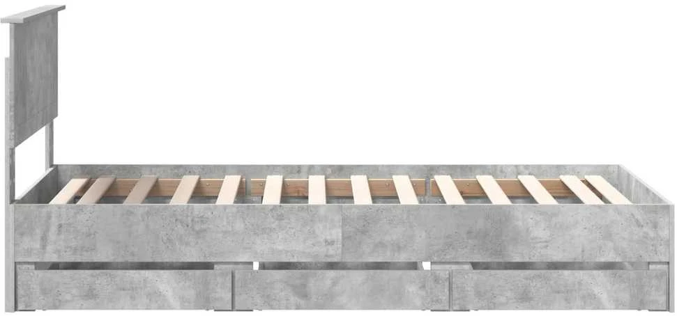 Lova Lovos rėmas Betono pilka 90 x 200 cm Inžinerinė mediena