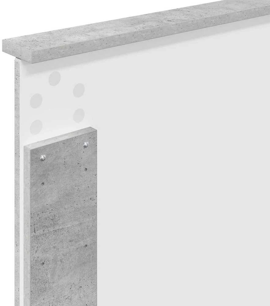 Lova Lovos rėmas Betono pilka 90 x 200 cm Inžinerinė mediena