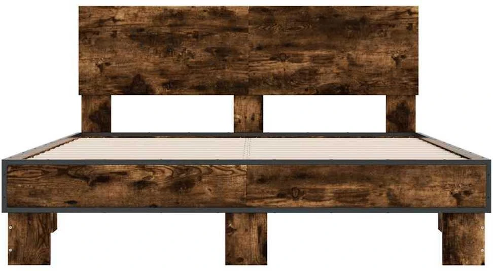 Lova Lovos rėmas, dūminio ąžuolo, 135x190cm, mediena ir metalas