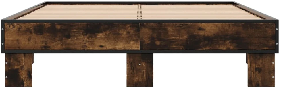 Lovos rėmas, dūminio ąžuolo, 140x200cm, mediena ir metalas
