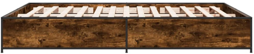 Lovos rėmas, dūminio ąžuolo, 140x200cm, mediena ir metalas