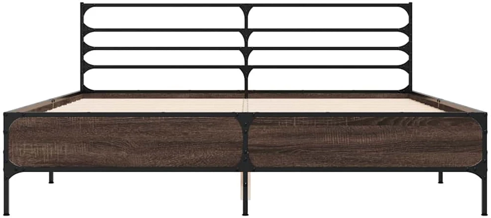 Lovos rėmas, dūminio ąžuolo, 150x200cm, mediena ir metalas