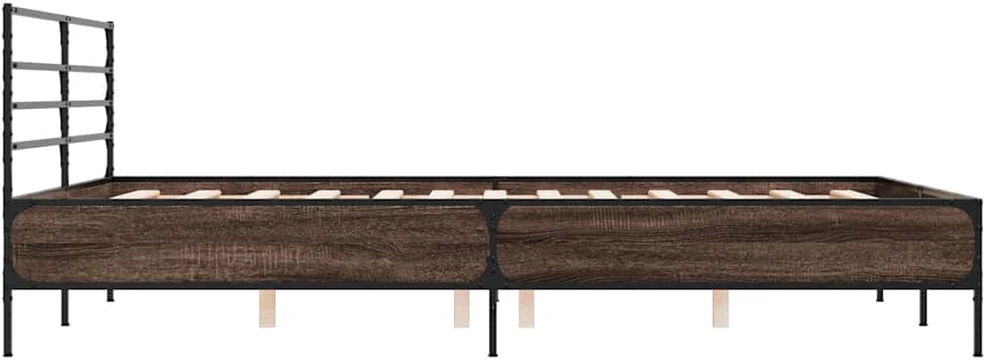 Lovos rėmas, dūminio ąžuolo, 150x200cm, mediena ir metalas