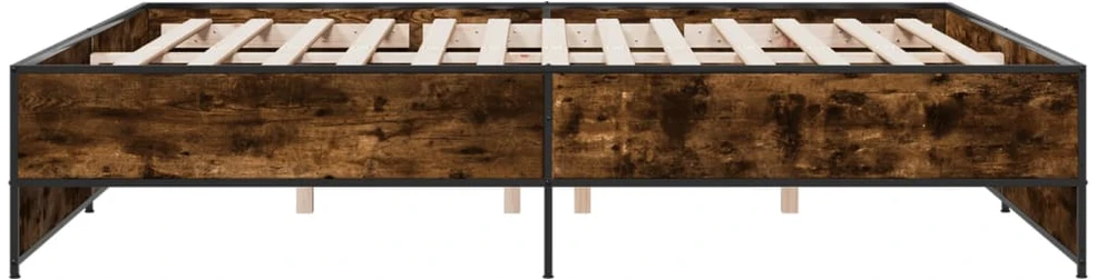 Lovos rėmas, dūminio ąžuolo, 200x200cm, mediena ir metalas