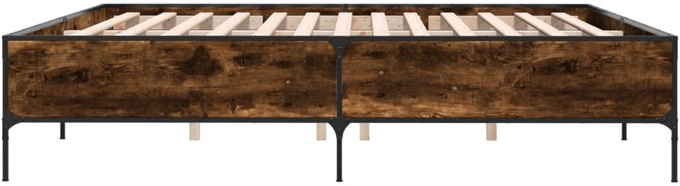 Lovos rėmas, dūminio ąžuolo, 200x200cm, mediena ir metalas