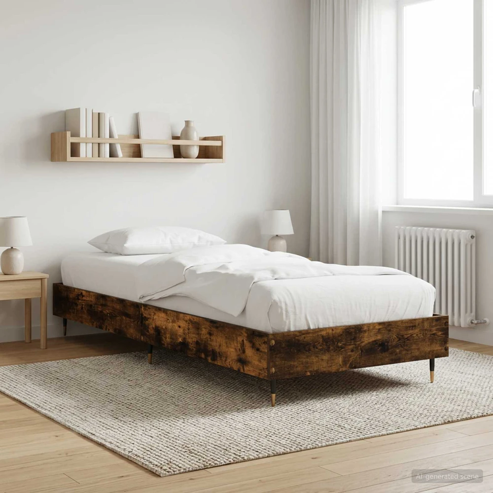 Lova Lovos rėmas Dūminio ąžuolo 80 x 200 cm Apdirbta mediena