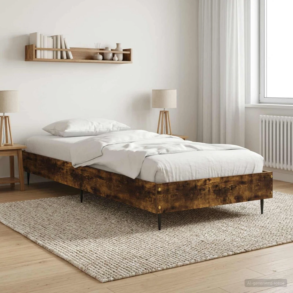 Lova Lovos rėmas Dūminio ąžuolo 80 x 200 cm Apdirbta mediena