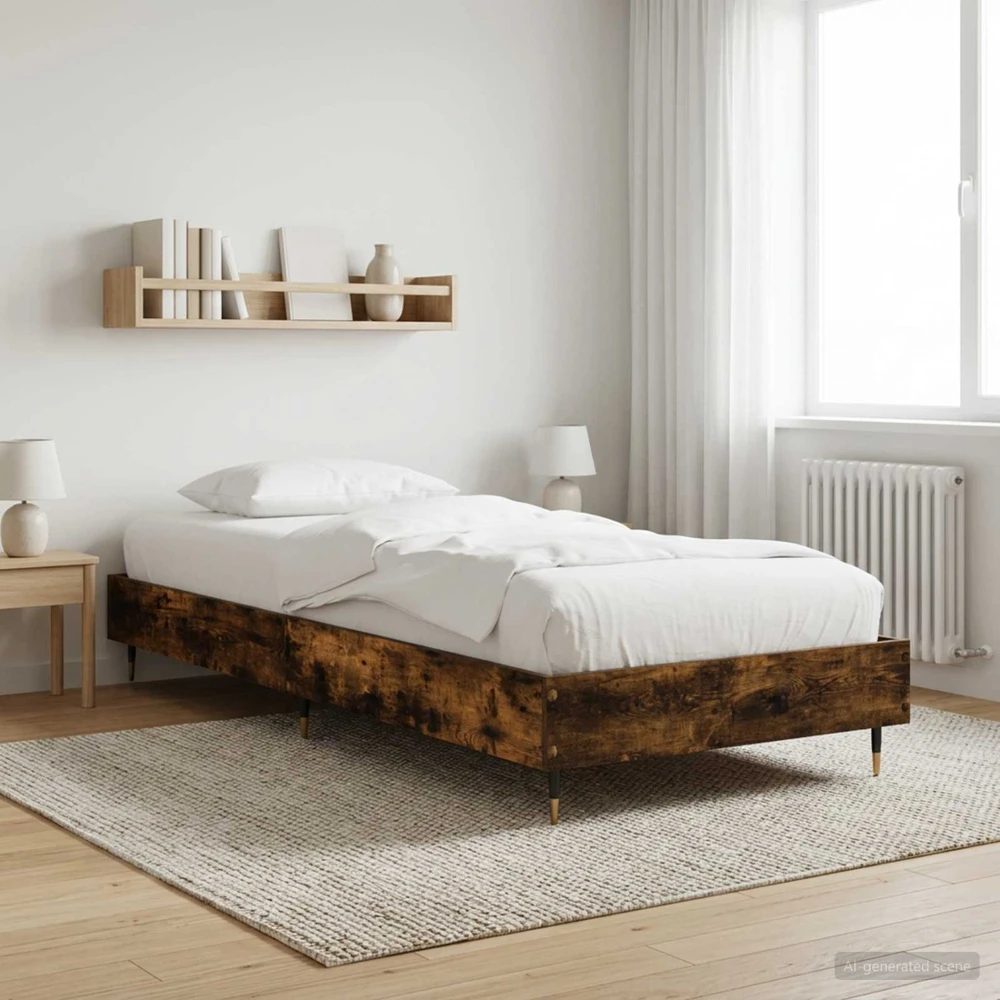 Lova Lovos rėmas Dūminio ąžuolo 80 x 200 cm Apdirbta mediena
