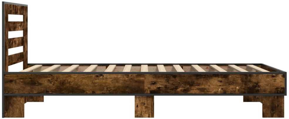 Lovos rėmas, dūminio ąžuolo, 90x190cm, mediena ir metalas