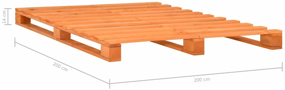 Lovos rėmas iš palečių, rudos sp., 200x200cm, pušies med. mas.