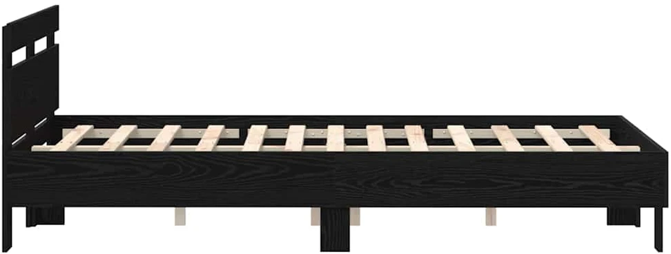 Lova Lovos rėmas Juodas ąžuolas 120 x 200 cm Apdirbta mediena