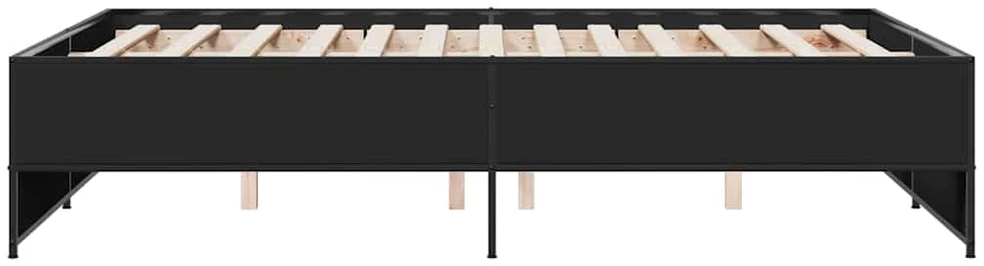 Lova Lovos rėmas, juodas, 135x190cm, apdirbta mediena ir metalas
