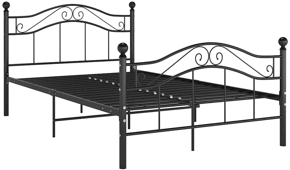 Lovos rėmas, juodos spalvos, 120x200cm, metalas