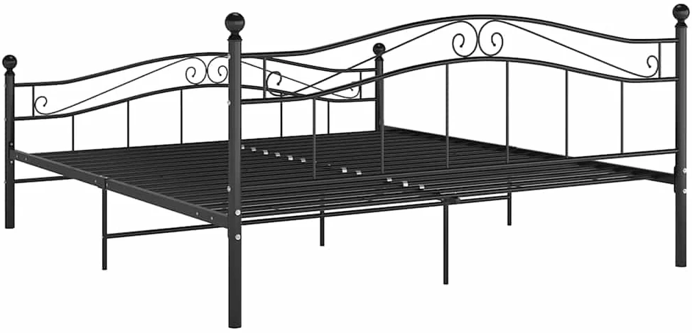 Lovos rėmas, juodos spalvos, 160x200cm, metalas
