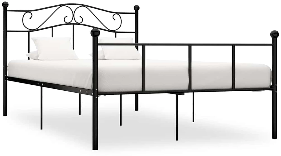 Lovos rėmas, juodos spalvos, 160x200cm, metalas