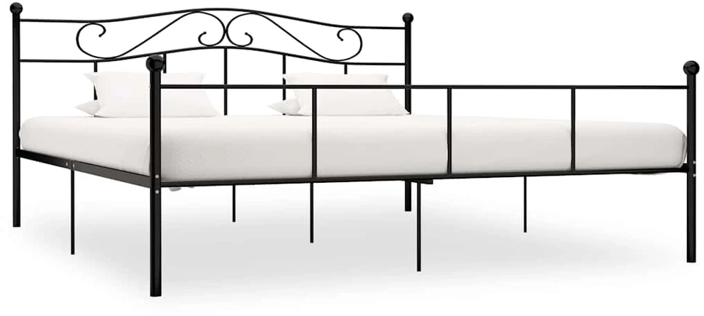 Lovos rėmas, juodos spalvos, 180x200cm, metalas