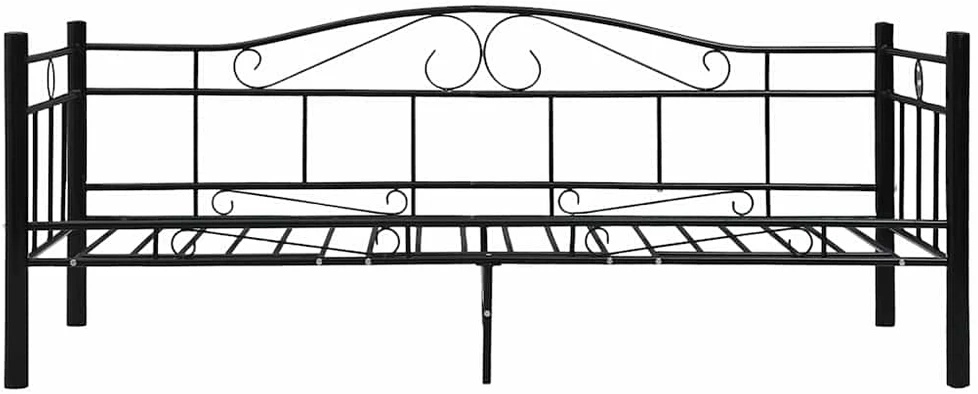 Lovos rėmas, juodos spalvos, 90x200cm, metalas