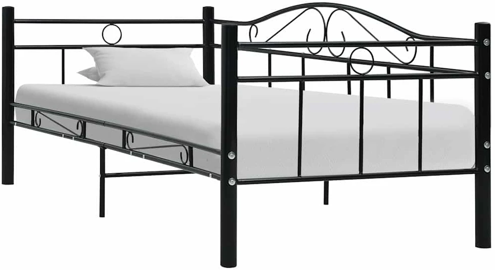 Lovos rėmas, juodos spalvos, 90x200cm, metalas