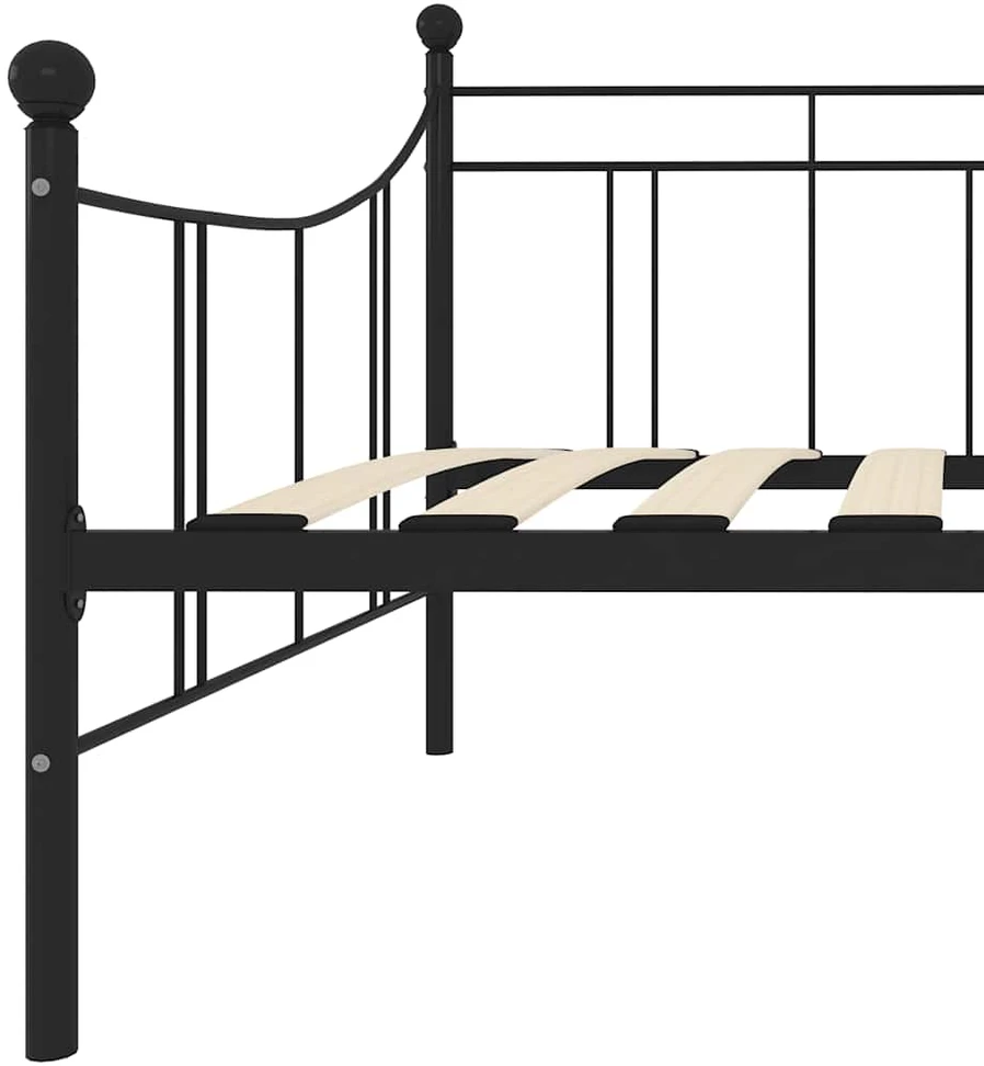 Lovos rėmas, juodos spalvos, 90x200cm, metalas