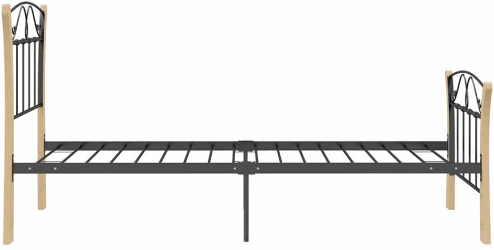 Lovos rėmas, juodos spalvos, 90x200cm, metalas