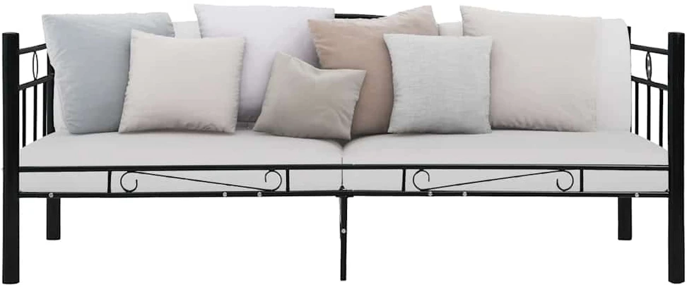 Lovos rėmas, juodos spalvos, 90x200cm, metalas
