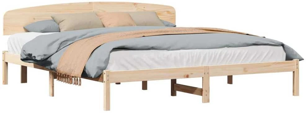 Lovos rėmas Natūrali 200 x 200 cm Kietos pušies mediena