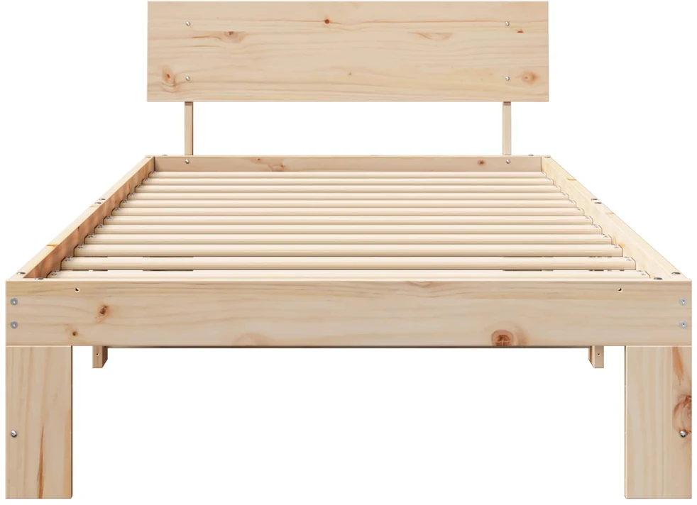 Lova Lovos rėmas Natūrali 90 x 200 cm Kietos pušies mediena