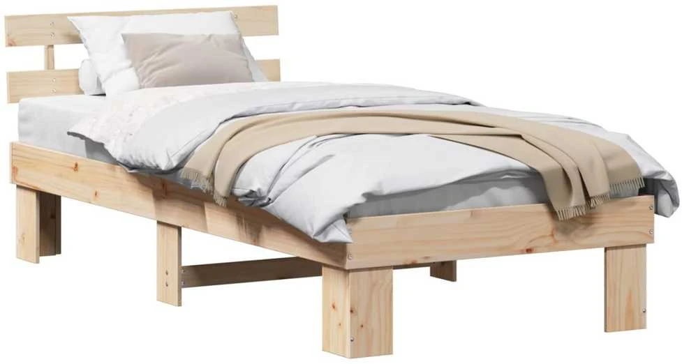 Lova Lovos rėmas Natūrali 90 x 200 cm Kietos pušies mediena