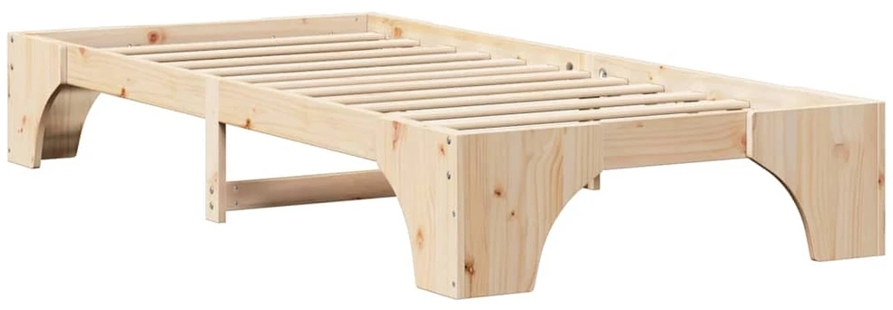 Lova Lovos rėmas Natūrali 90 x 200 cm Kietos pušies mediena