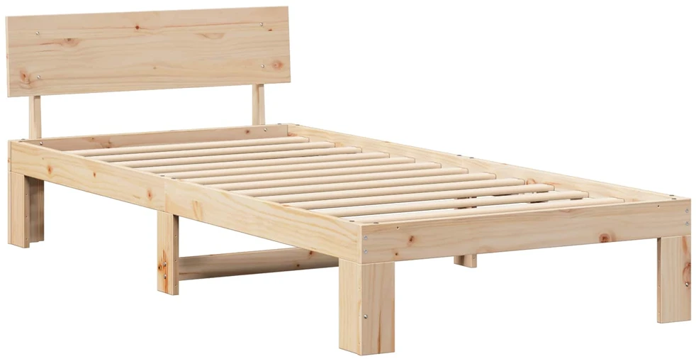 Lova Lovos rėmas Natūrali 90 x 200 cm Kietos pušies mediena