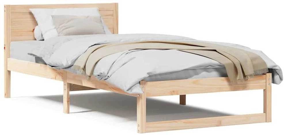 Lova Lovos rėmas Natūrali 90 x 190 cm Kietos pušies mediena