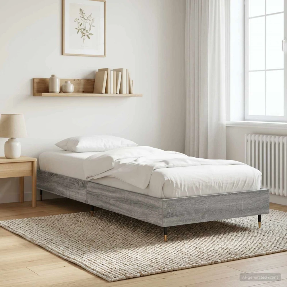 Lova Lovos rėmas Pilka Sonoma 80 x 200 cm Apdirbta mediena