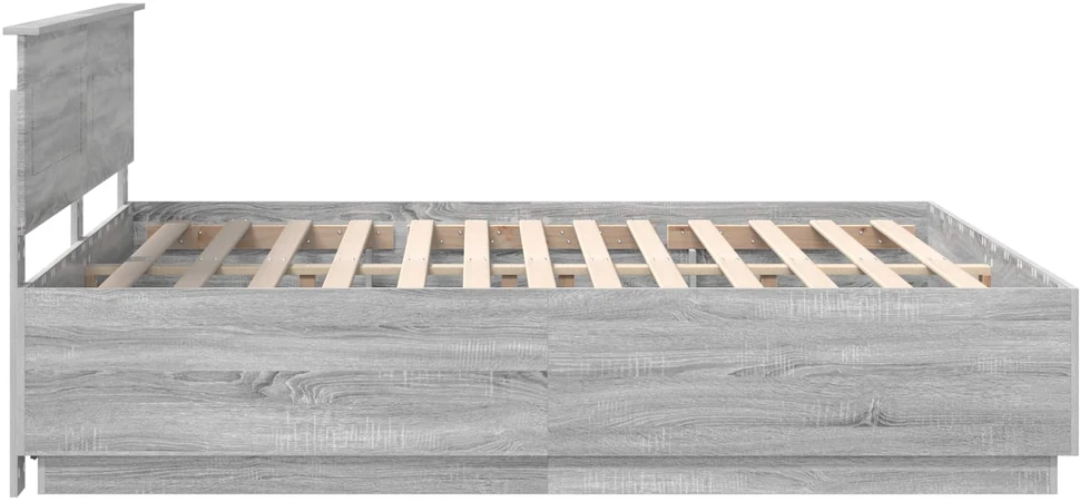 Lovos rėmas Pilka sonoma ąžuolo 180 x 200 cm Apdirbta mediena