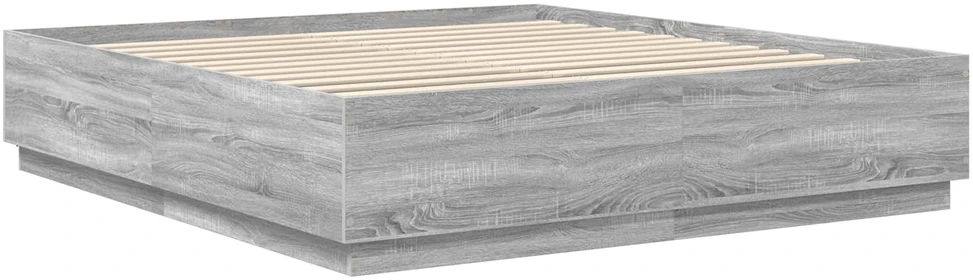 Lovos rėmas Pilka sonoma ąžuolo 200 x 200 cm Apdirbta mediena