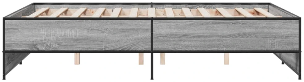Lovos rėmas, pilkas ąžuolo, 120x200cm, apdirbta mediena/metalas
