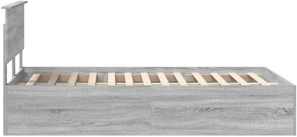 Lova Lovos rėmas Pilkas Sonoma 135 x 190 cm Apdirbta mediena