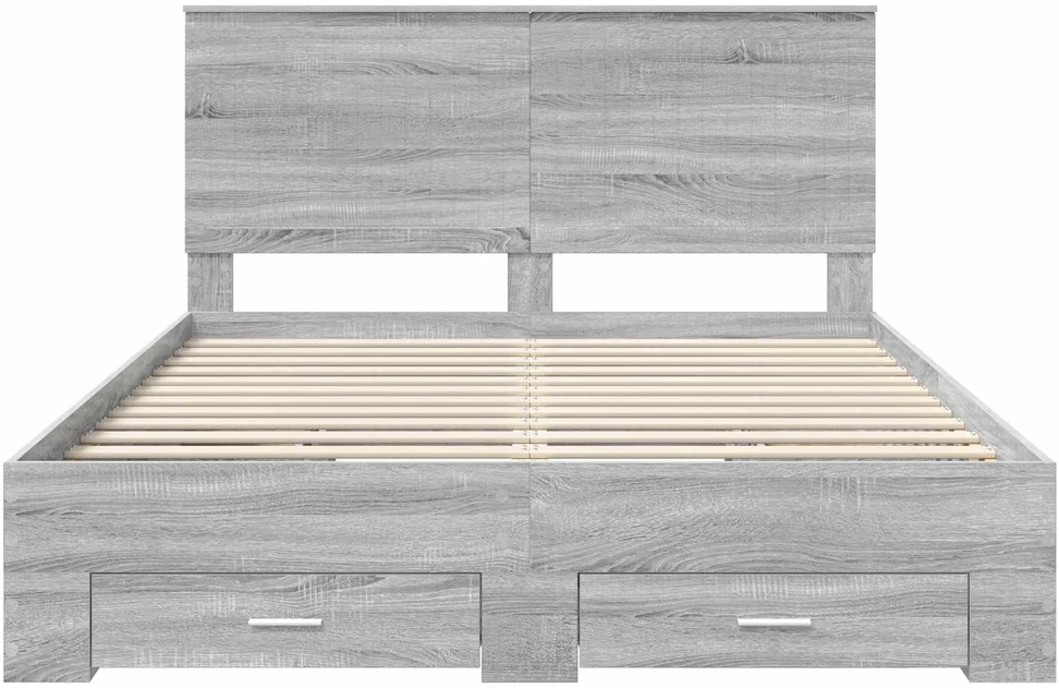 Lovos rėmas Pilkas Sonoma 150 x 200 cm Apdirbta mediena