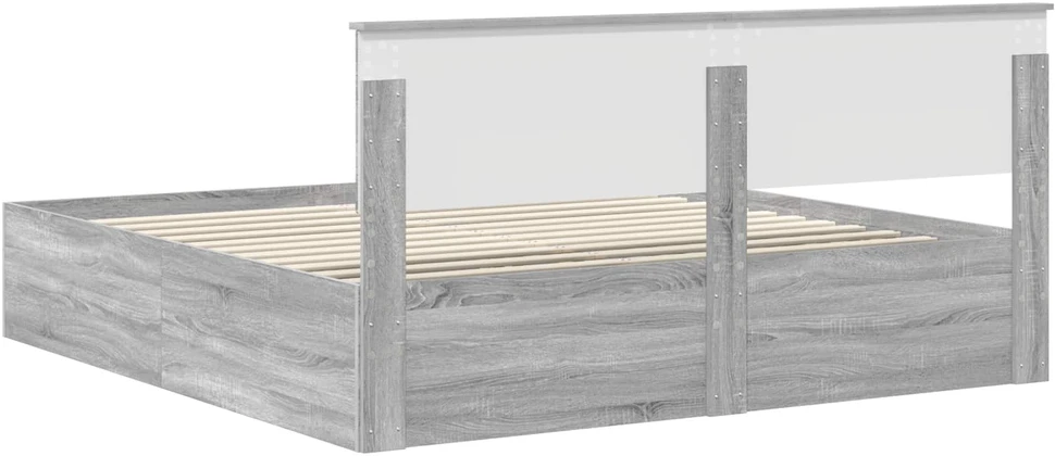 Lovos rėmas Pilkas Sonoma 200 x 200 cm Apdirbta mediena